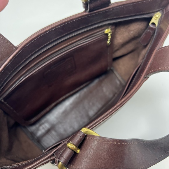 Coach Vintage Waverly Rich Brown Leather Mini Tote Bag Costa Rica Brass Hardware - Picture 9 of 9